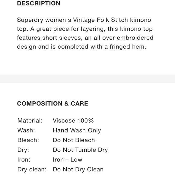 Super dry Black Kimono BNWT!! - Picture 6 of 6